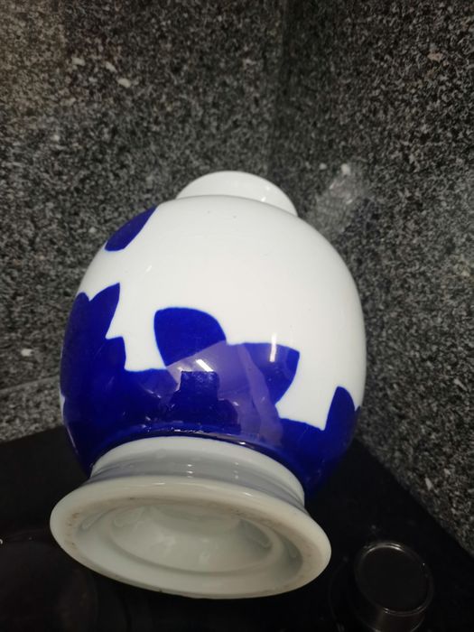 Jarra de 23cm com decoração a azul