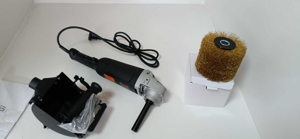 maquina escova aço Máquina de polimento e brunimento  máquina elétrica para brunimento de metal com roda de brunimento de fio de aço