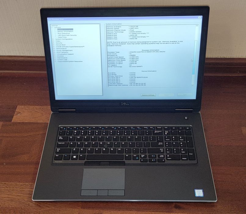 Ноутбук Dell Precision 7740 17,3" FHD i5-9400Н RAM-16gb SSD-256Gb новий акумулятор