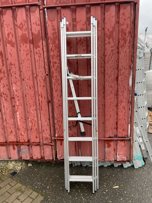 Drabina aluminiowa z opcją na schody 3x8 HIGHER 4,70m Hobby II Gat