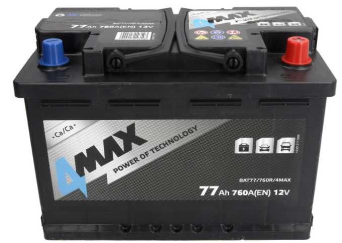 Akumulator JENOX 4MAX 12v 77ah 760a P+ Radom, 3 lata gw. wysyłka