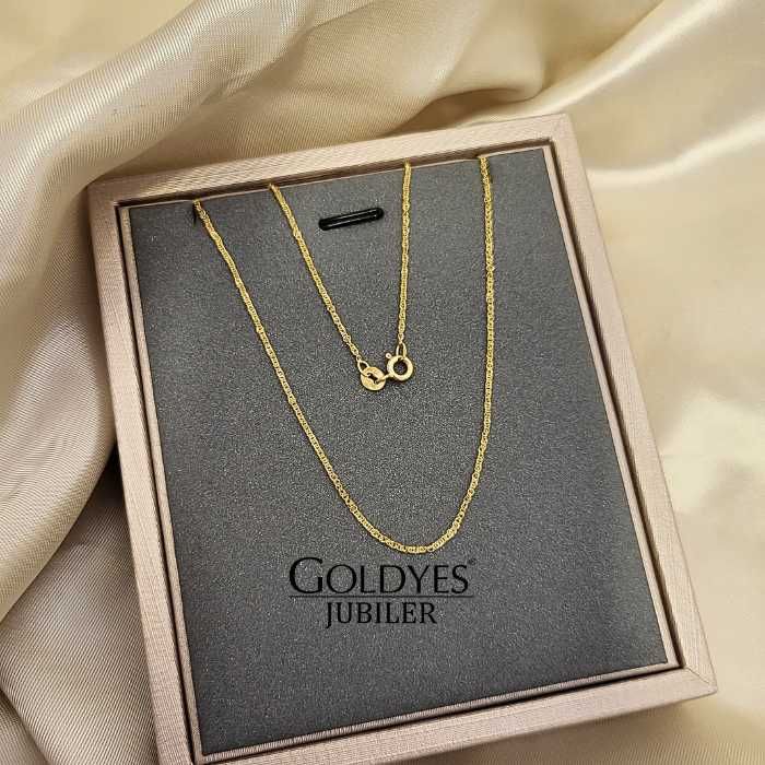 złoty łańcuszek singapur próba złota 585