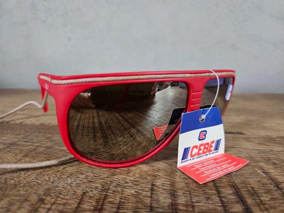 CEBE okulary przeciwsłoneczne vintage retro czerwone