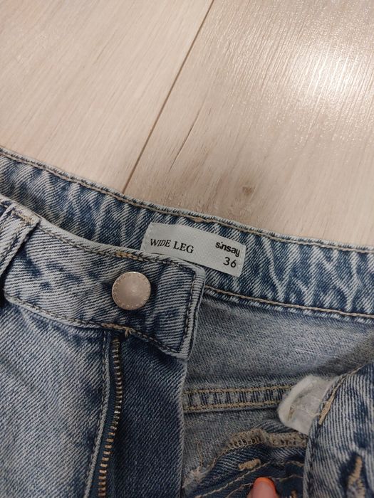 Spodnie jeansowe wide leg Sinsay