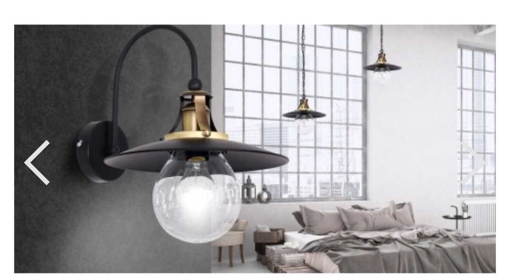 Kinkiety 2 czarne żarówki ozdobne gratis