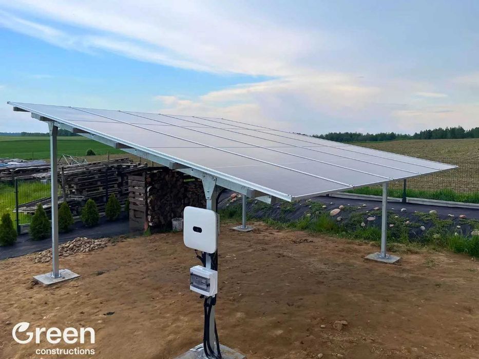 Carport dwustanowiskowy wiata garażowa fotowoltaika panele PV dotacje