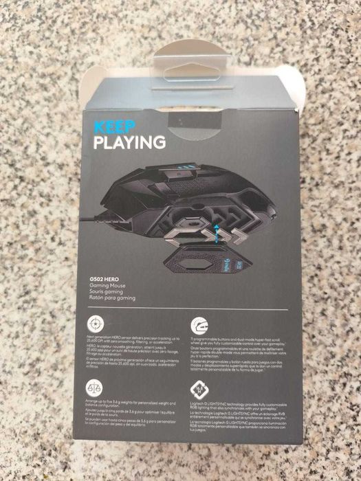 Rato Gaming Logitech G502 Hero – Na Caixa com Pesos Originais