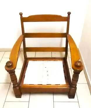 fotel Puchała drewniany UNIKAT TRANSPORT GRATIS skarby PRL