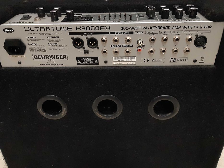 Wzmacniacz Behringer 15"-300W- 4w1 -Bass-Gitara-mikrofon- lub zamiana