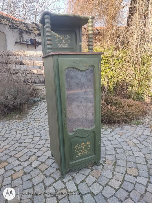 Biblioteka, bielizniarka, antyk witryna  antyk