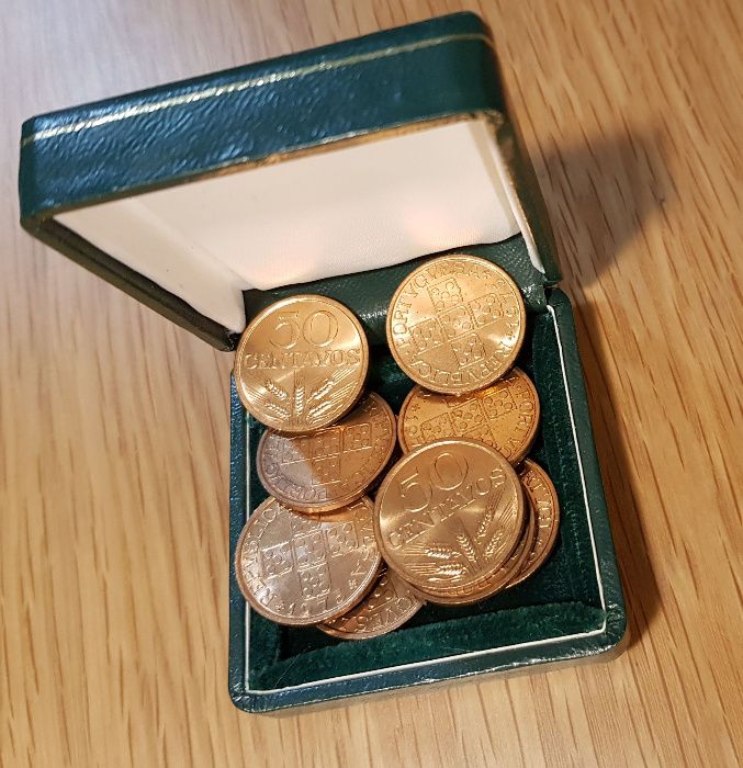 $50 centavos moedas 1975