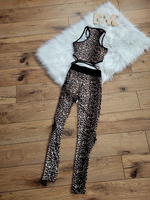 Komplet panterka Ola Bianka polski producent top I legginsy s