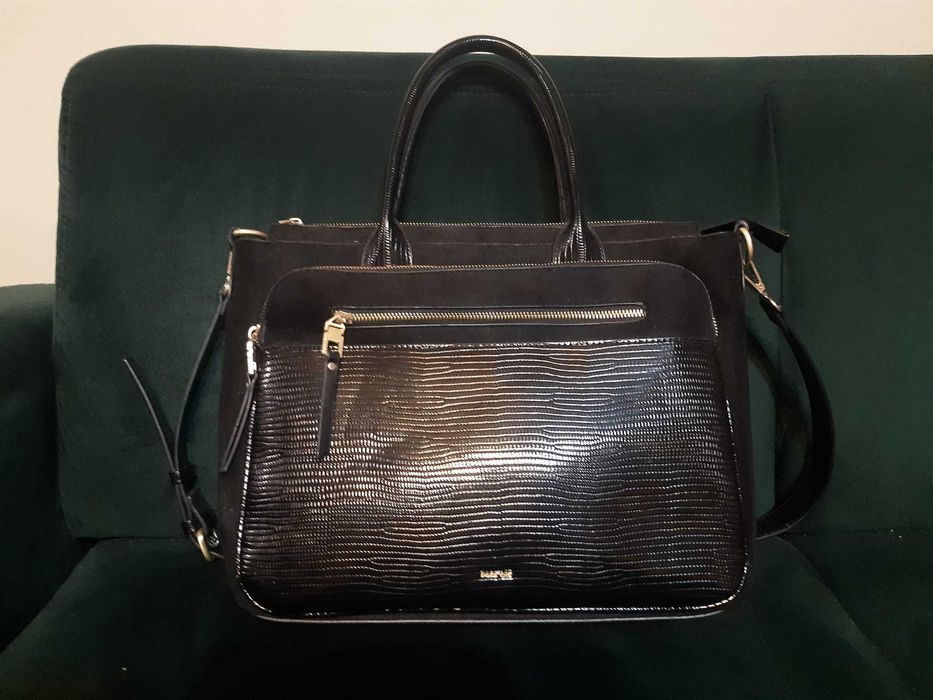 Czarna torebka / aktówka na laptopa Parfois