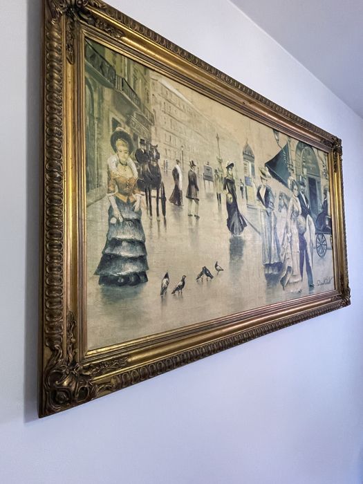 Quadro vintage Quimet Sabaté com moldura