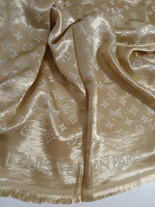 Luxusowy przepiękny szal z jedwabiu LOUIS VUITTON PARIS