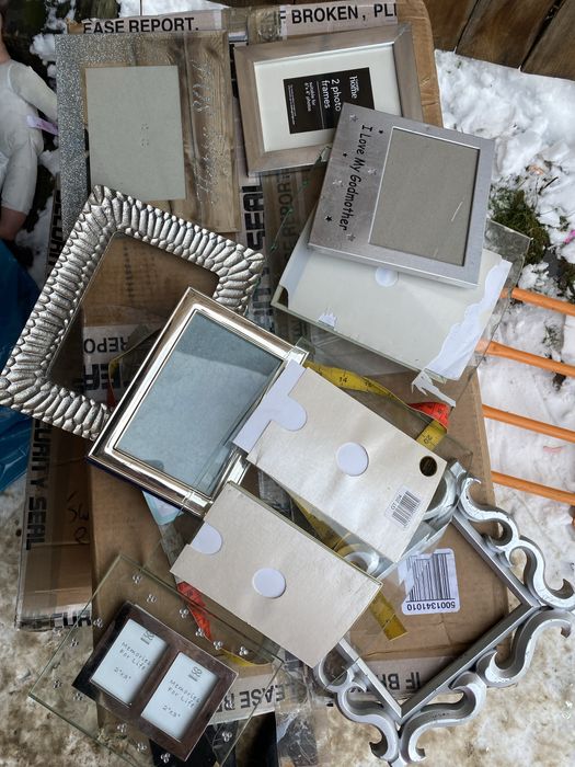 25 ramek srebrne szklane ramki cena za wszystkie