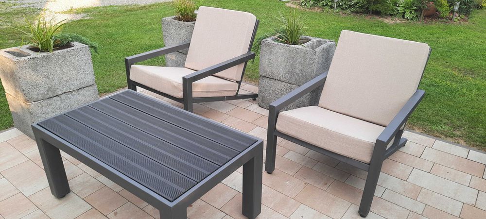 Fotel ogrodowy metalowy