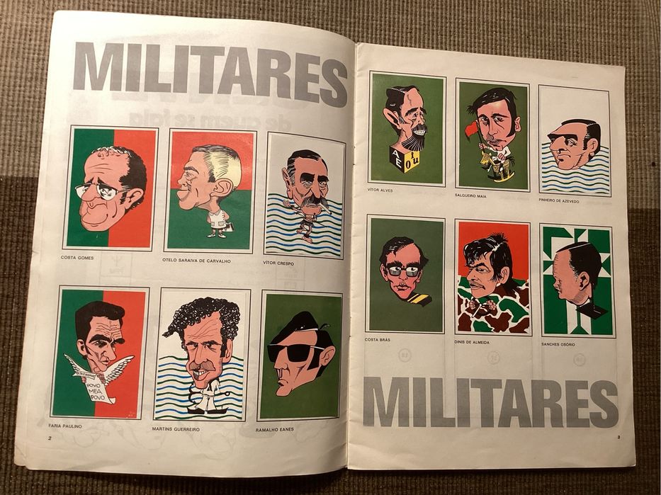 Caderneta de cromos GENTE DE QUEM SE FALA. Políticos 1974/75. Rara.