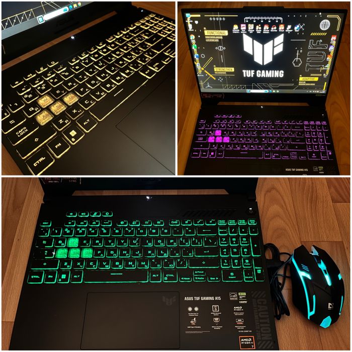 Asus TUF Gaming RGB / Ryzen 7 8845HS + RTX 4070 + 32Gb + коробка