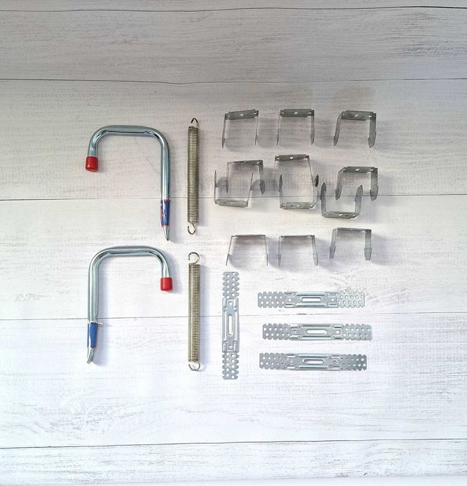 Zestaw montażowy Akcesoria metalowe do montażu Haki Śrubki Wkręty 37el