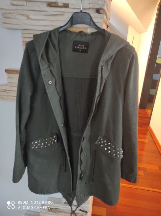 Parka kurtka wiosenna przejściowa płaszczyk  M 38 khaki zielona