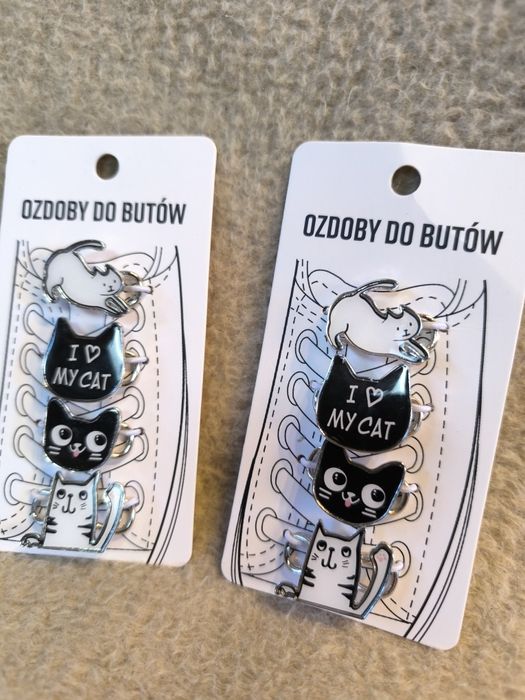 Zestaw ozdób do butów koty
