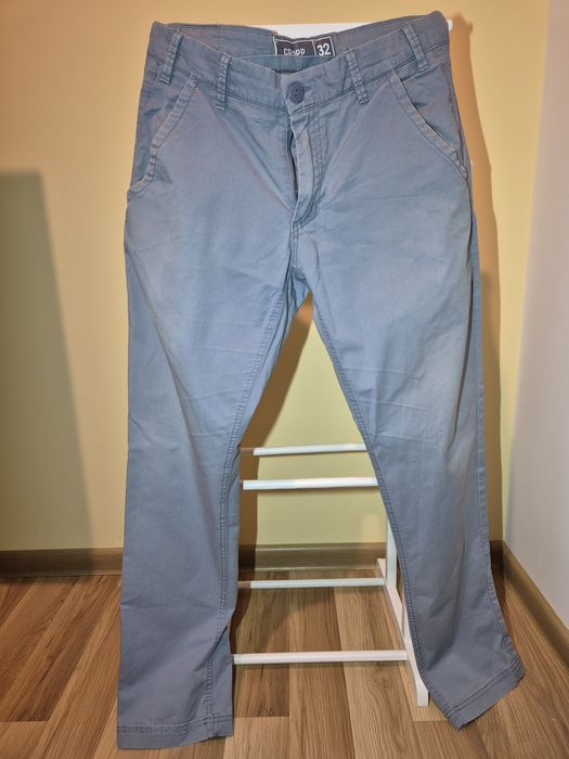 Spodnie męskie typu chino jasnoniebieskie stan bardzo dobry