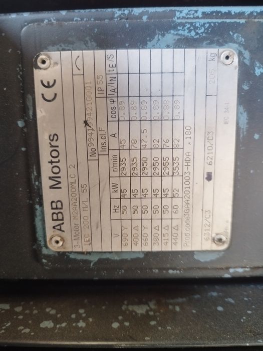 Sprzedam 2 silniki 45 kw