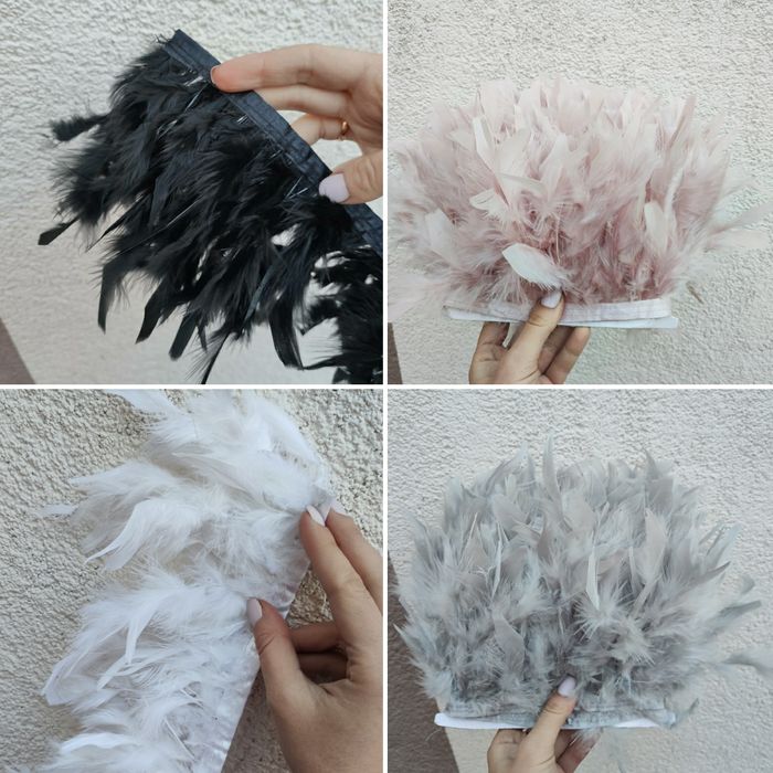 Перья индюка, перьевая тесьма, пір'я страуса, тасьма, перья страуса