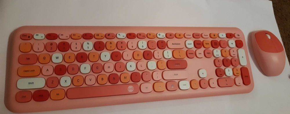 Klawiatura Candy Forever + myszka, różowe, biurowe