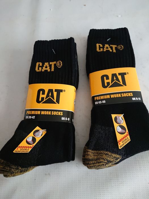 Skarpety CAT czarne skarpetki Caterpillar 43-46 wysokie