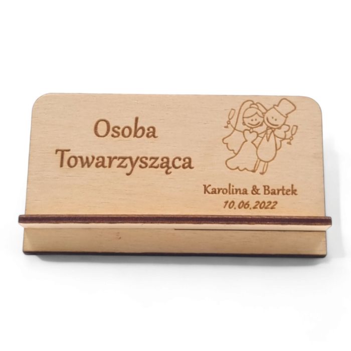Drewniane winietki stojące Personalizowane - wzory do wyboru