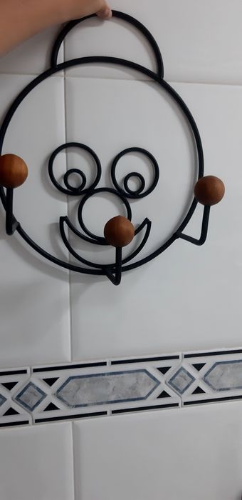 cabide parede criança preto ferro