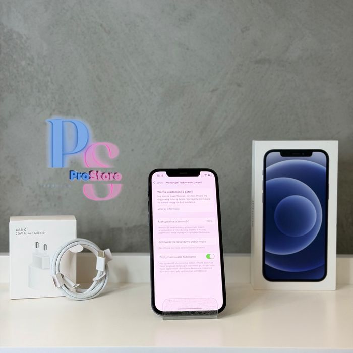 Apple iPhone 12 64GB Black | Bateria 100% | Stan idealny | FV/GW