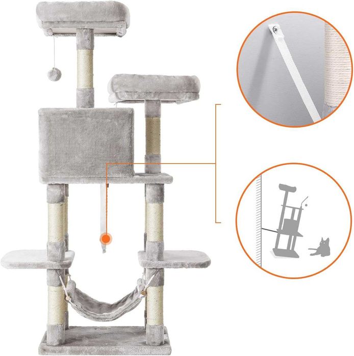 ENVIO GRÁTIS - Árvore para gatos, arranhador de gatos 150cm