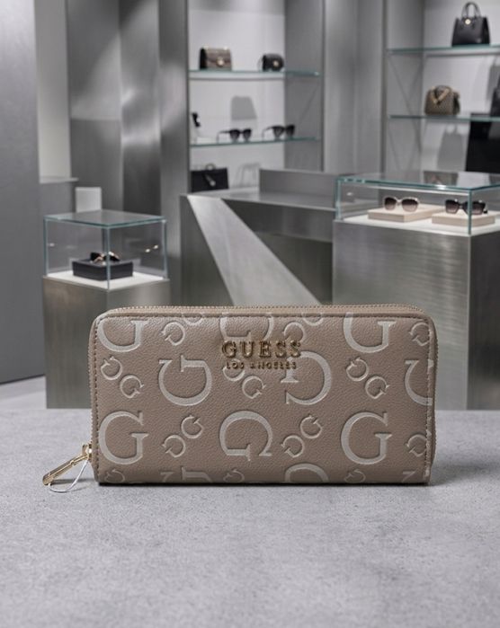 Carteira GUESS Monograma Taupe / Bege (Nova a Estrear)