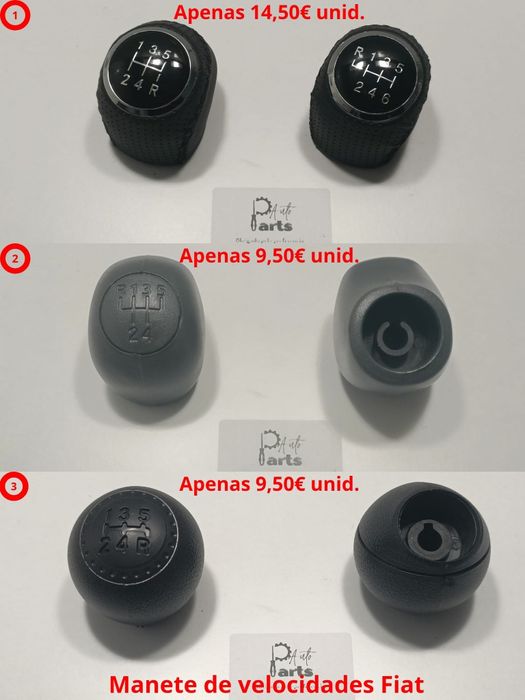 Manetes mocas de velocidades Fiat para vários modelos
