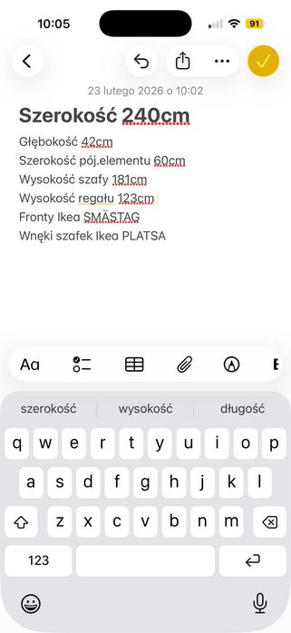 Zestaw szaf IKEA PLATSA 240 cm – szafy + regały + szuflady