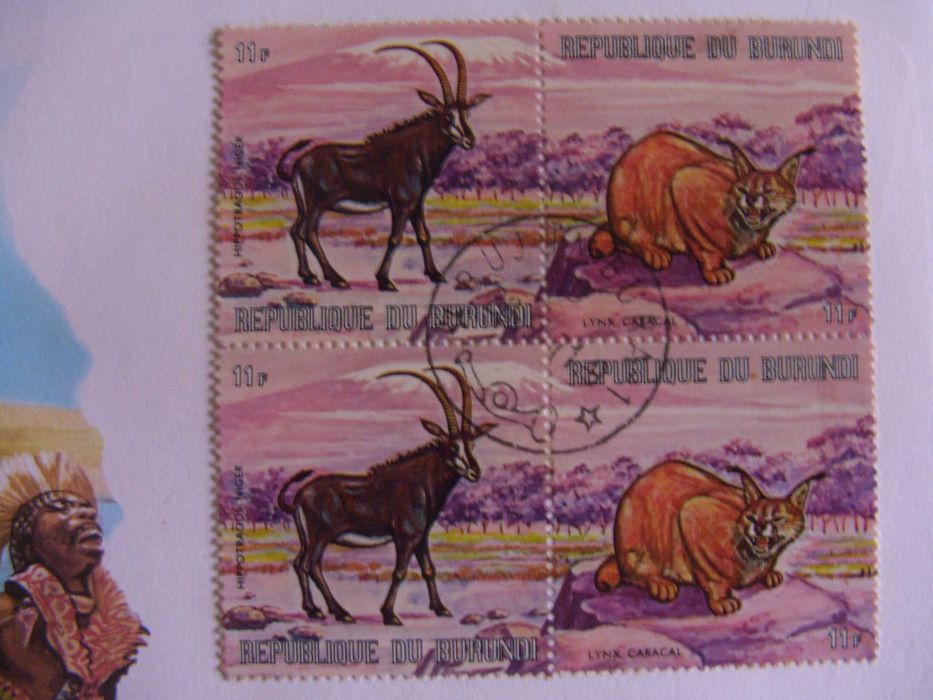 envelope - selos- nota - Burundi