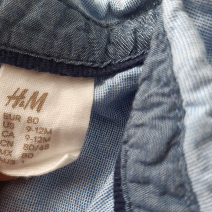 Błękitna koszula chłopięca, rozm 80, H&M