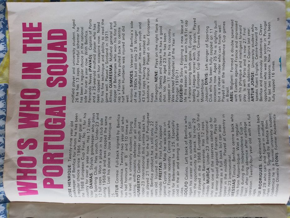 Programa Irlanda do norte Portugal 1973