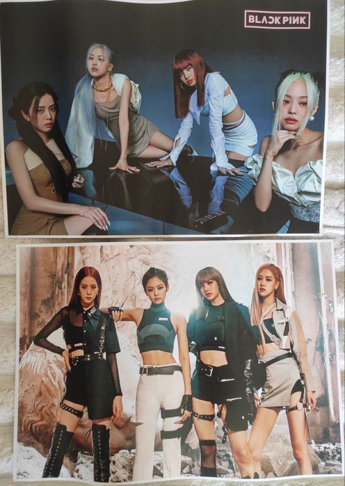 Официальный плакат BLACKPINK, 3 карты-полароида из альбома Born Pink + большой мерч сет