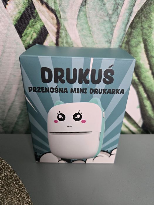 Drukuś Mini Drukarka Kotek Termiczna Papier rolki 20 ROLEK Aparat