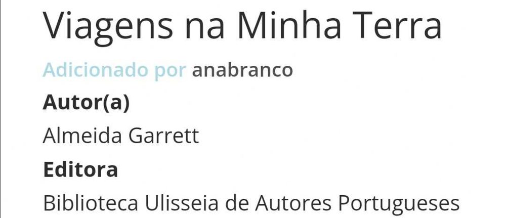 Viagens na minha Terra - Almeida Garret