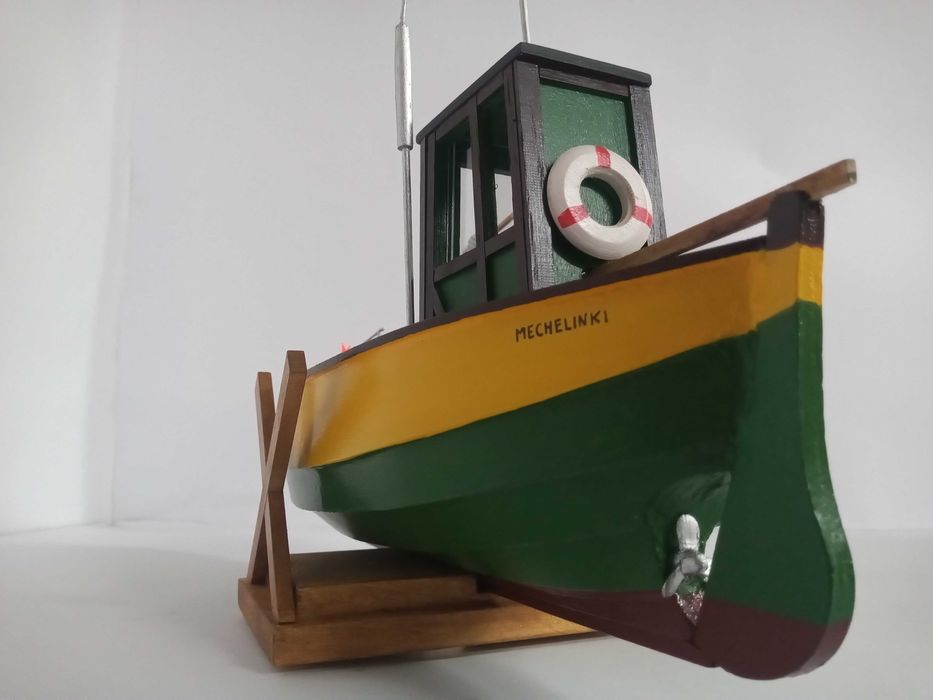 Model kutra rybackiego KUTER RYBACKI MEC-8 ręczna robota DREWNO!!!