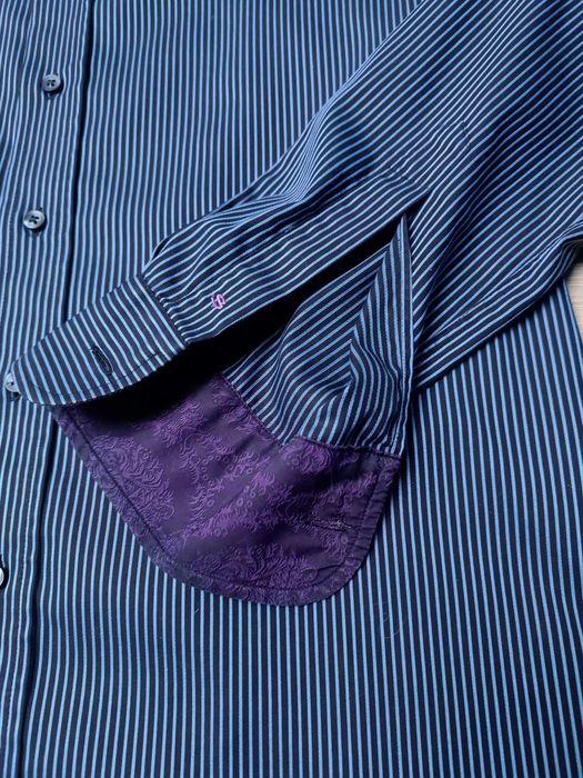 Koszula długi rękaw kołnierzyk guziki prążek 'Sand Copenhagen' 40