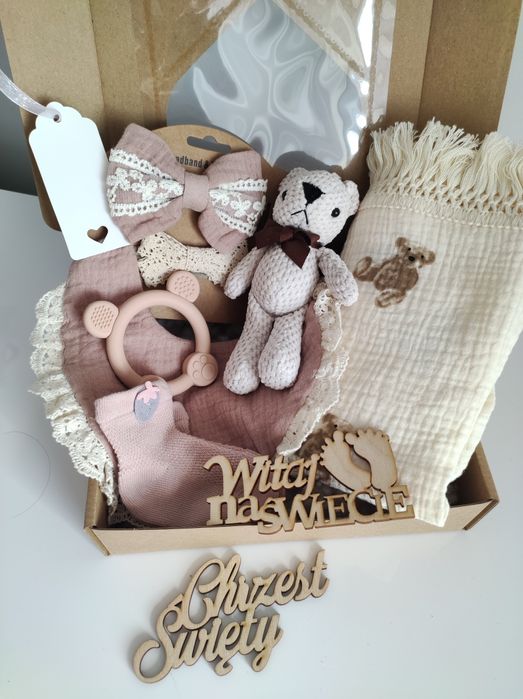 Zestaw Prezentowy baby shower narodziny chrzest prezent baby box