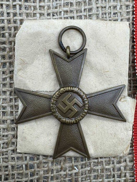 komplet krzyż KVK 1939 syg 1 Deschler Mint ww2 original