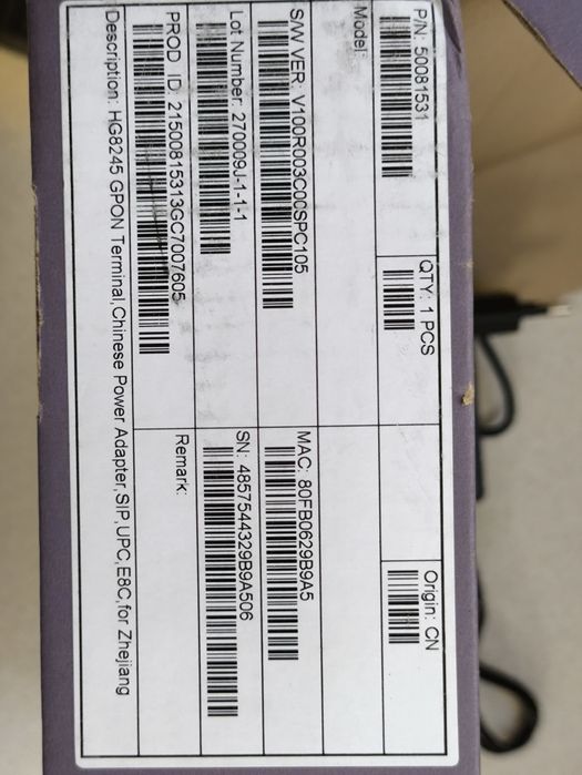 Router Huawei EchoLife HG8245 GEPON