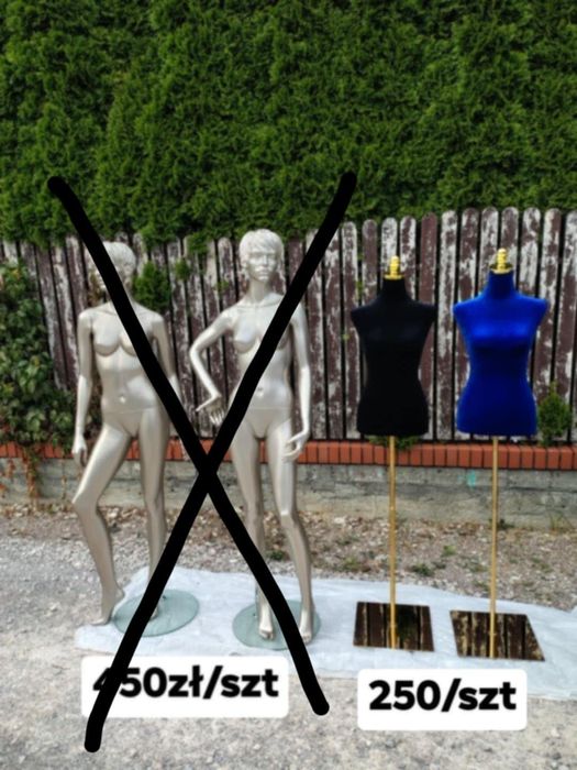 Manekiny damskie  i męskie- różne postawy